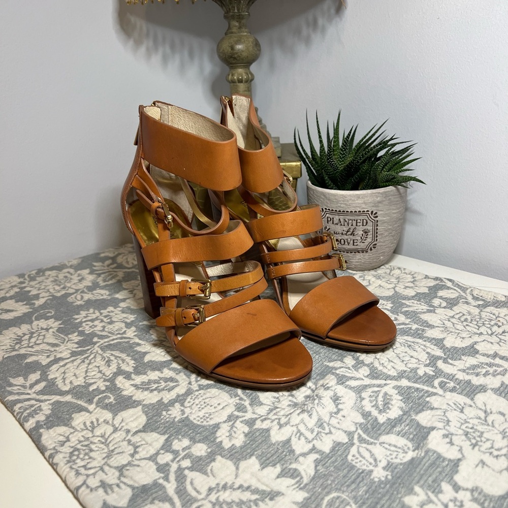 MICHAEL Michael Kors Tan Strappy Heels